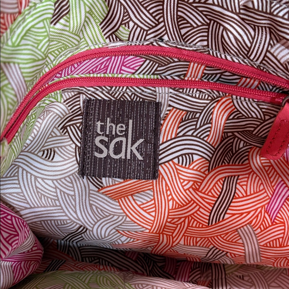 The Sak Coral and Brown Leather Kendra purse - Picture 3 of 8